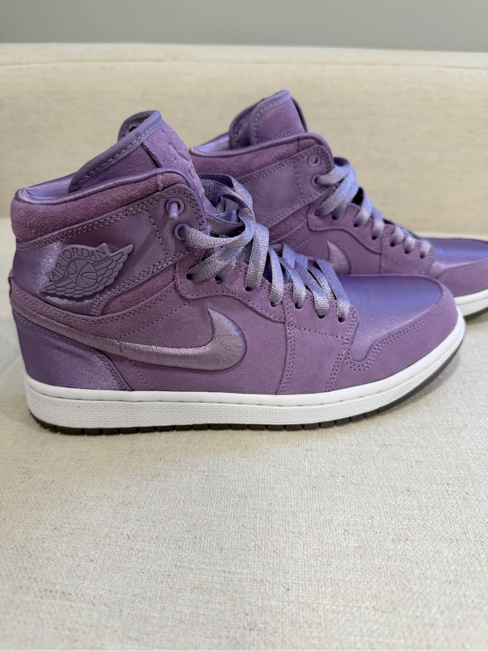 Jordan Women’s High-Top Sneakers in Lavender Purple